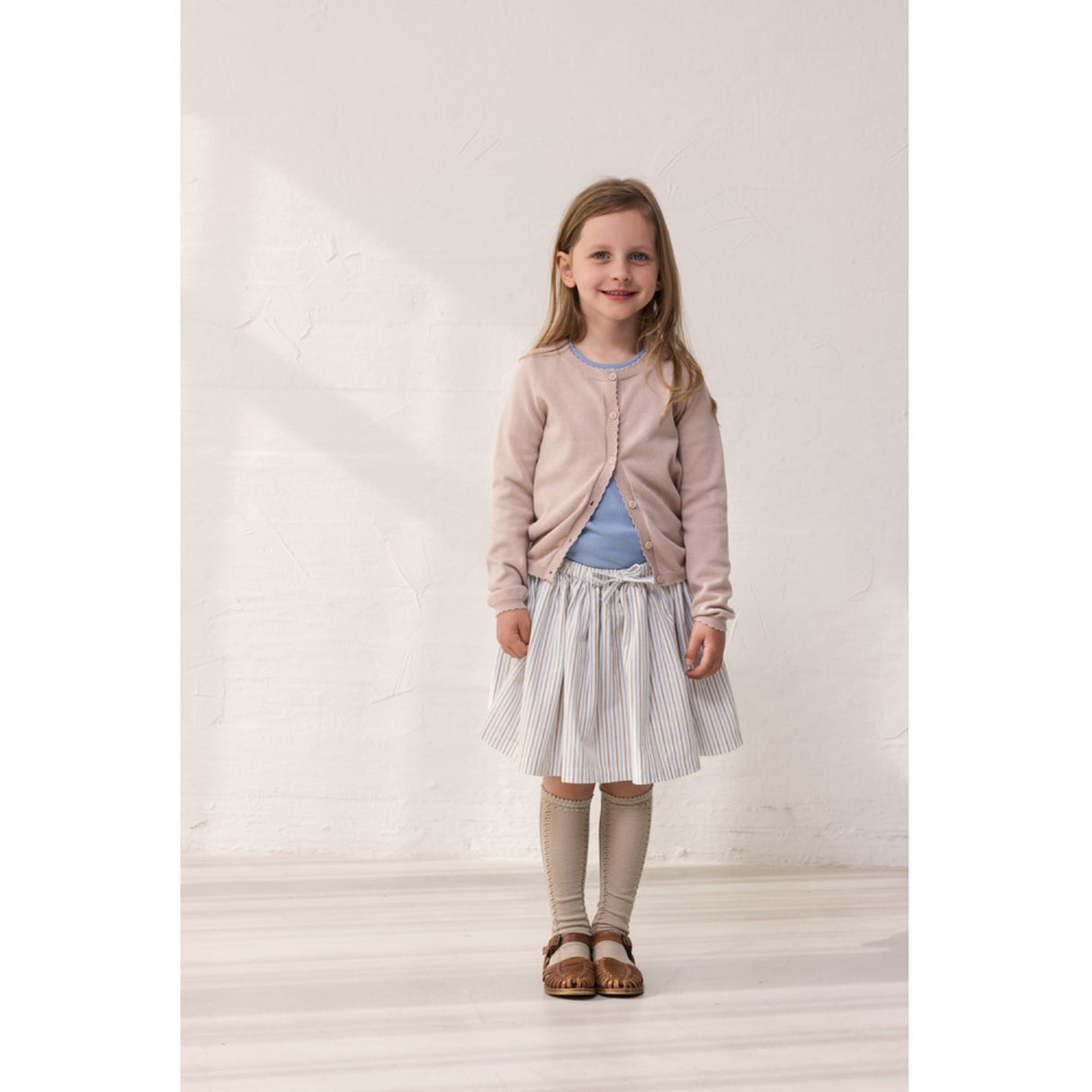 MarMar Cotton Blue Iris Stripe Sana Kjol