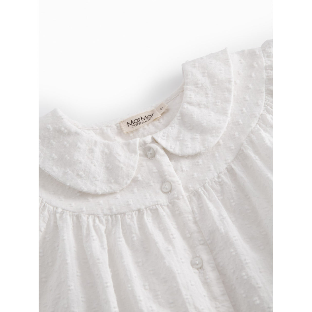 MarMar Fine Dobby White Trissy Blus