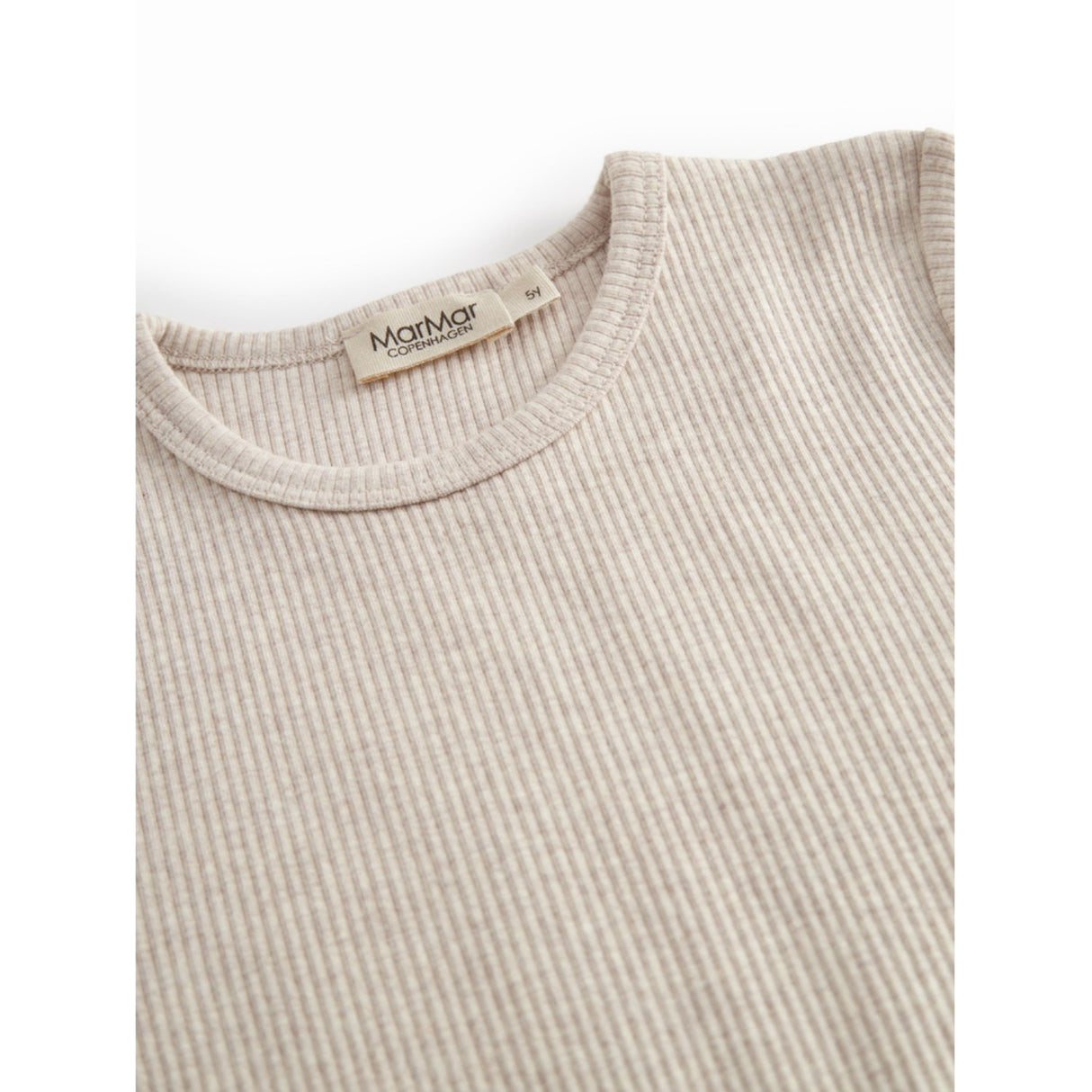 MarMar Modal Melange Light Beige Mel. Plain T-shirt