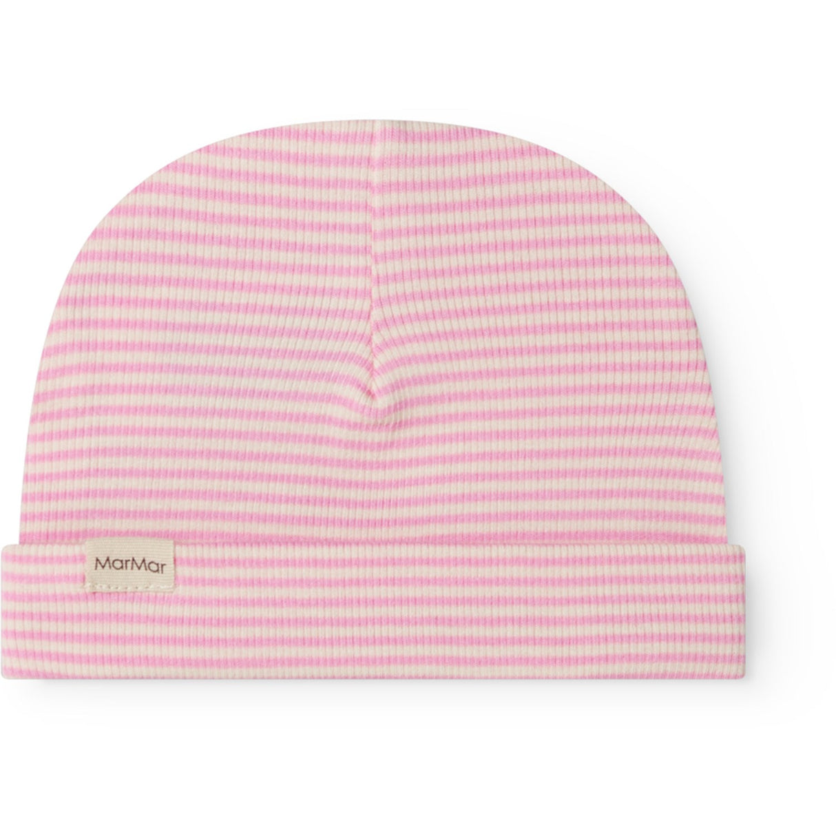 MarMar Newborn Modal Fine Rib Pink Stripe Aiko Mössa
