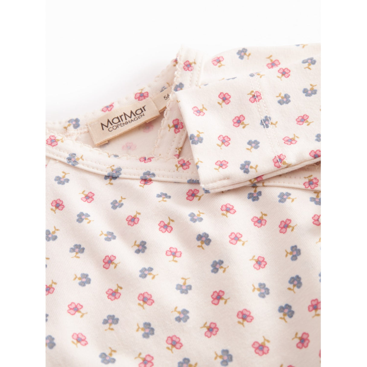 MarMar Newborn Modal Smooth Print Mini Flower Rula Onesie