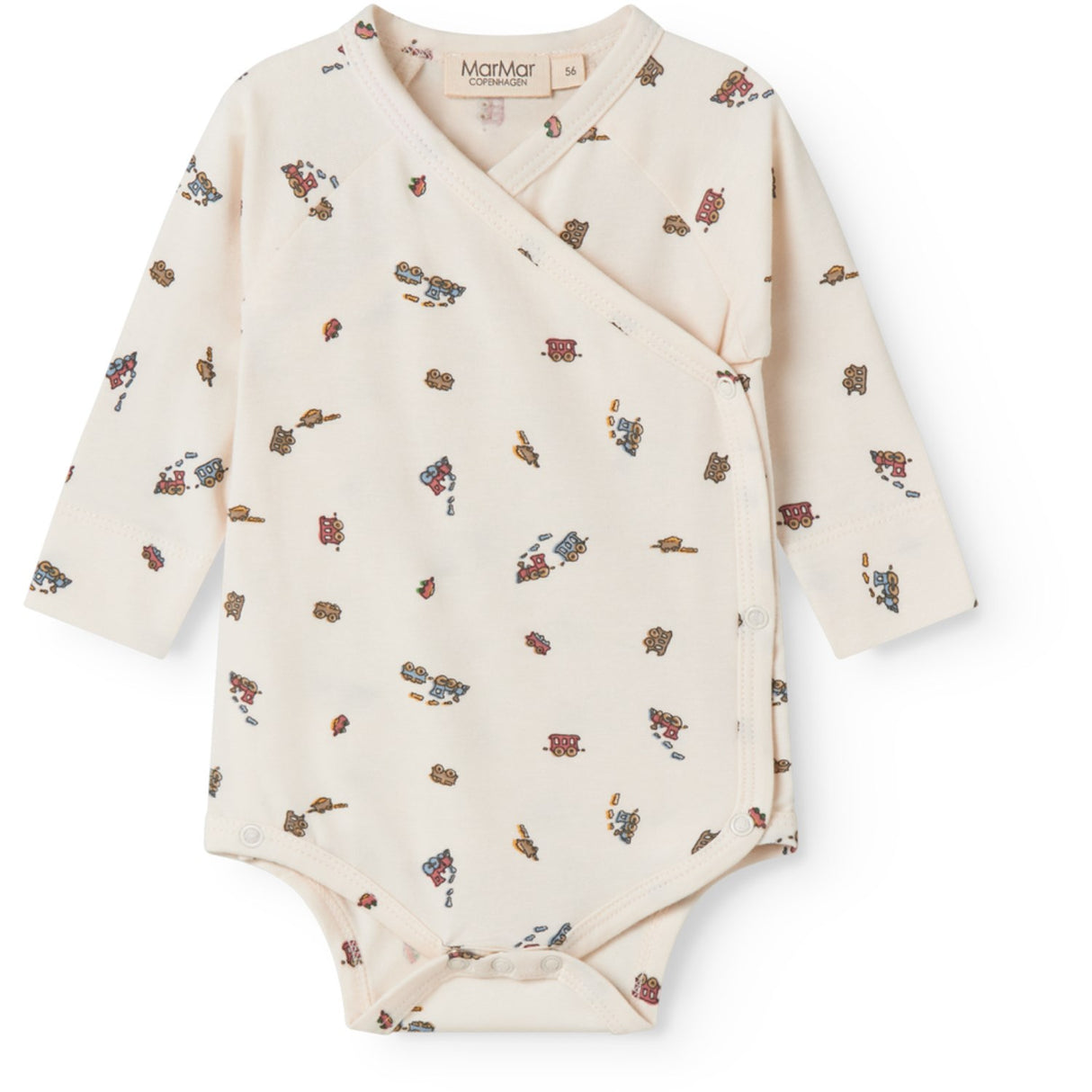 MarMar Newborn Modal Smooth Print Trains Belito Body