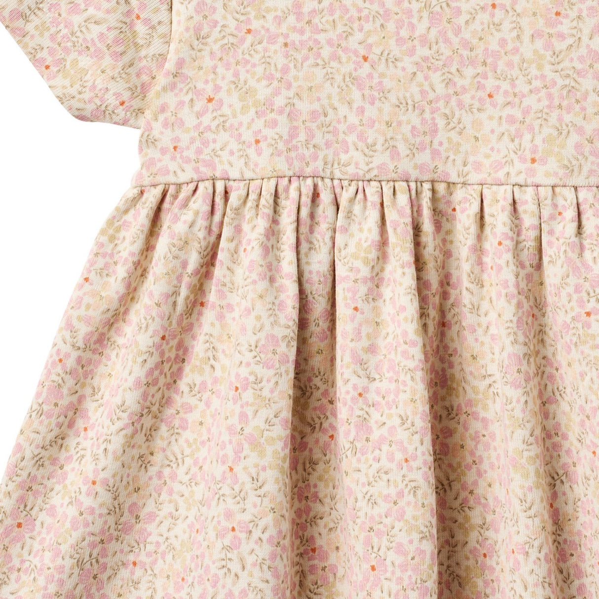 Wheat Coral Flowers Jersey Klänning S/S Nova