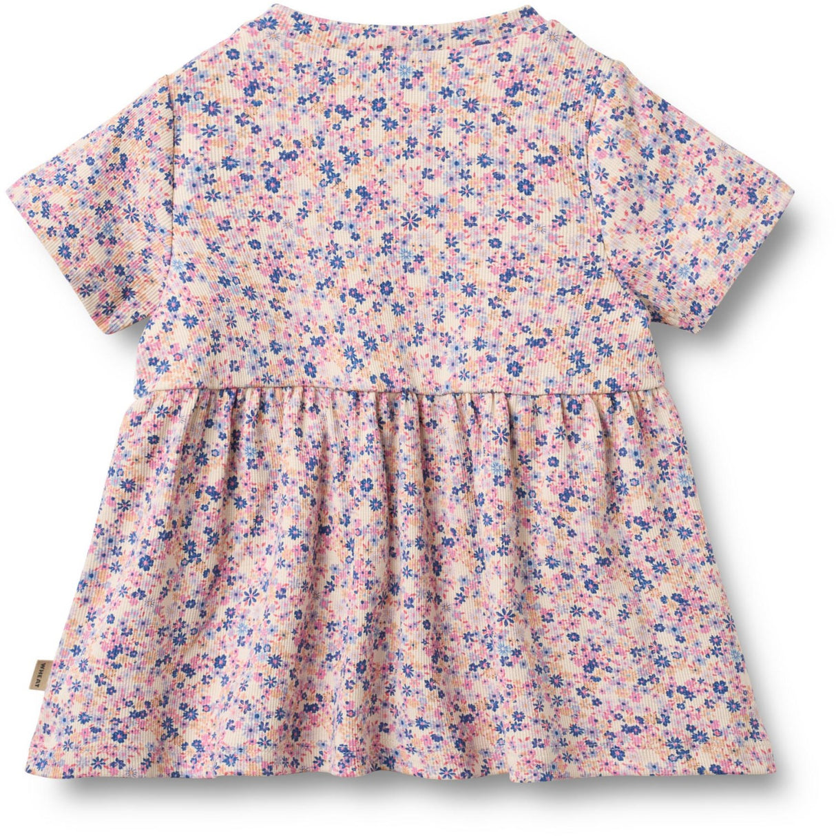 Wheat Pink Blue Flowers Jersey Klänning Anna