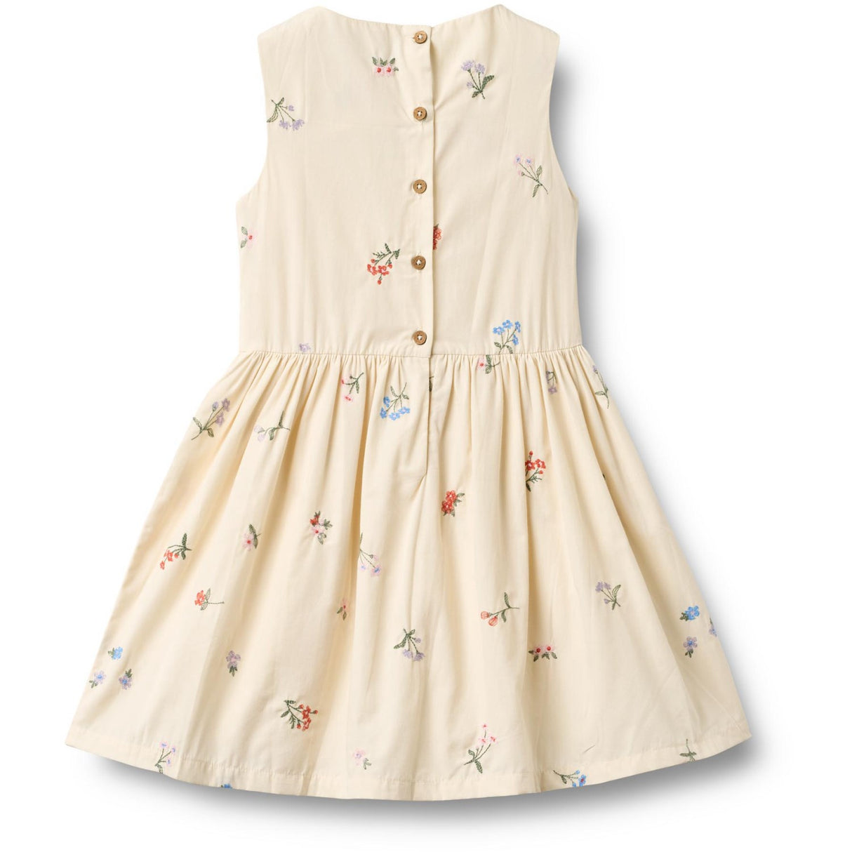 Wheat Ivory Embroidery Flowers Klänning Thelma
