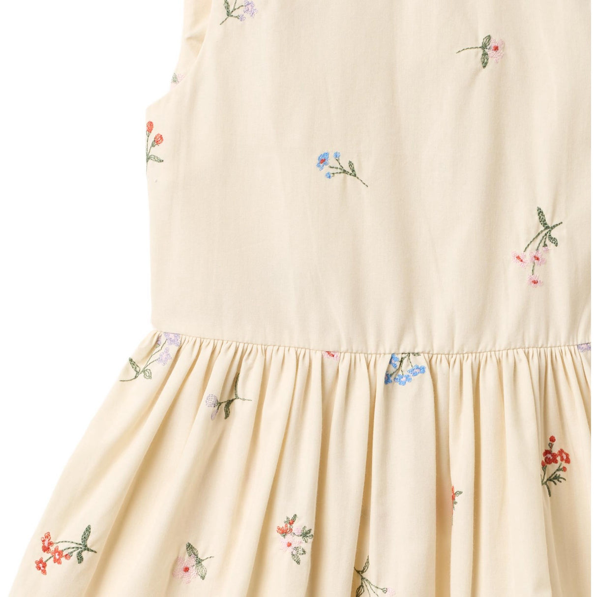 Wheat Ivory Embroidery Flowers Klänning Thelma