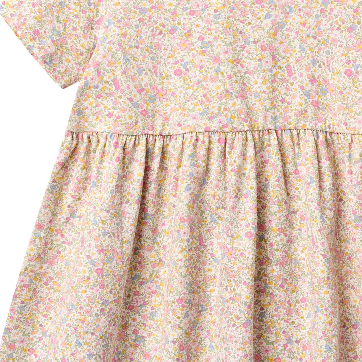 Wheat Blush Flower Meadow Jersey Klänning Anna