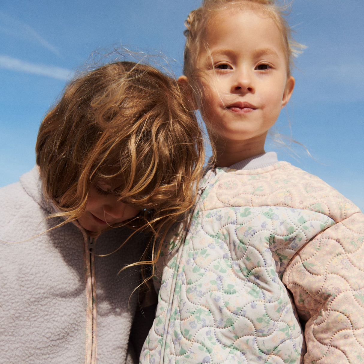 Wheat Lavender Rain Fleece Jacka Ellena