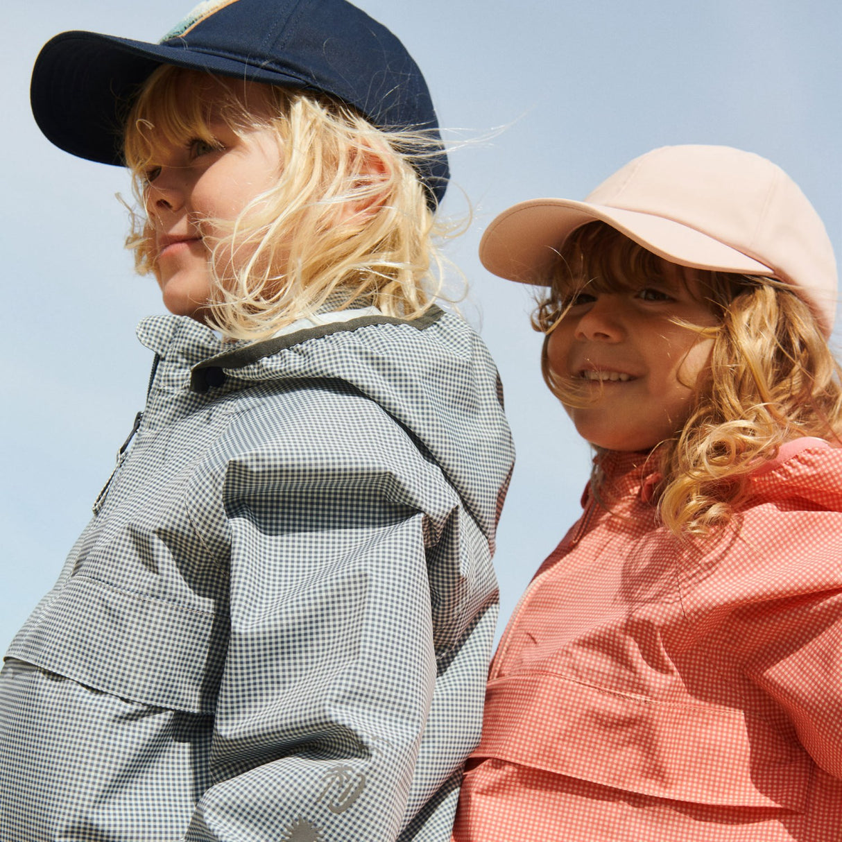 Wheat Blue Check Lightweight Shell Jacka Skyen