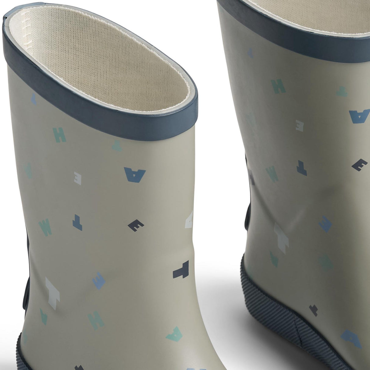 Wheat Light Flint Letters Rubber Stövlar Muddy