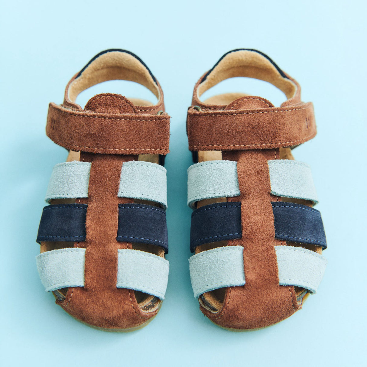 Wheat Navy Teal Water Sandal Izzy