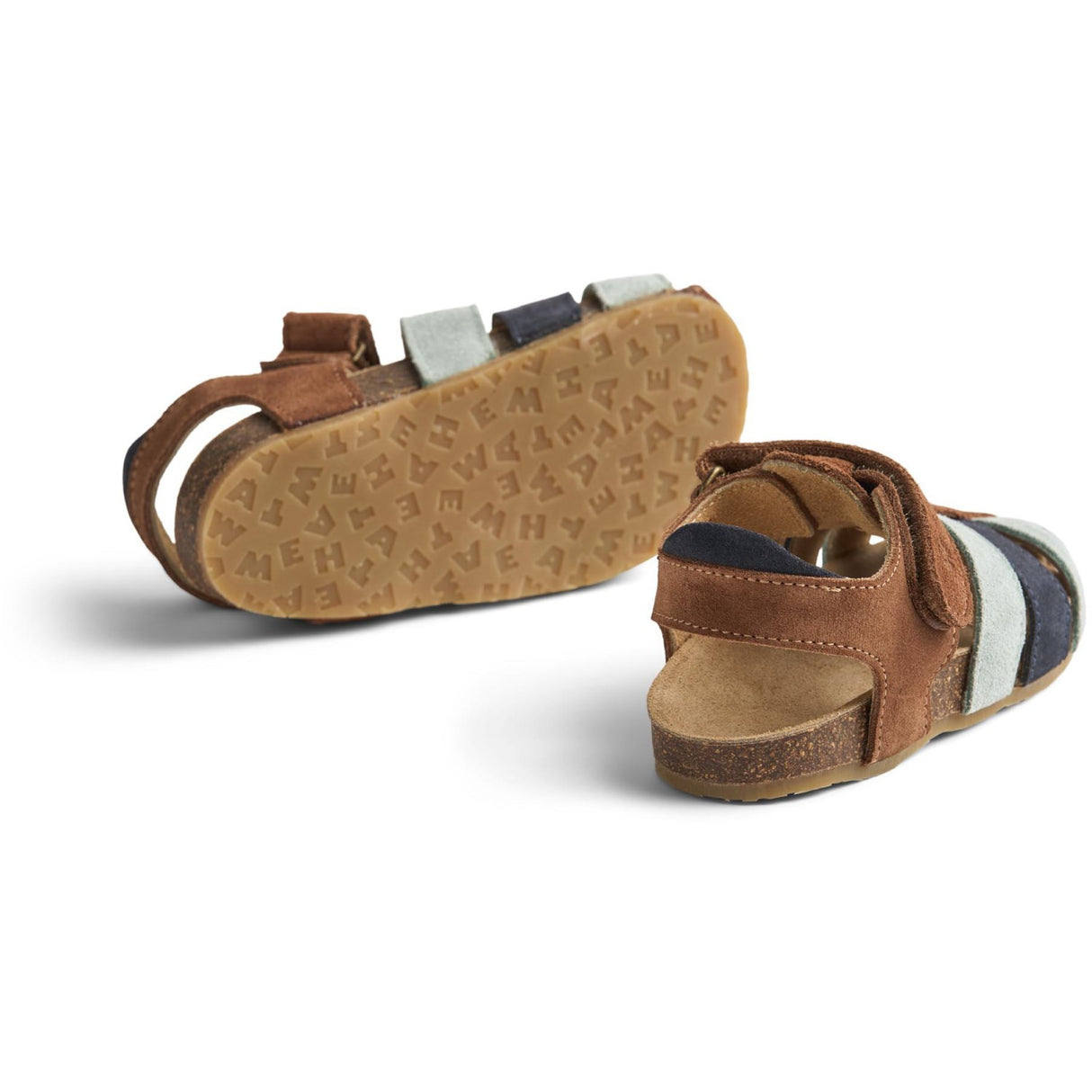 Wheat Navy Teal Water Sandal Izzy