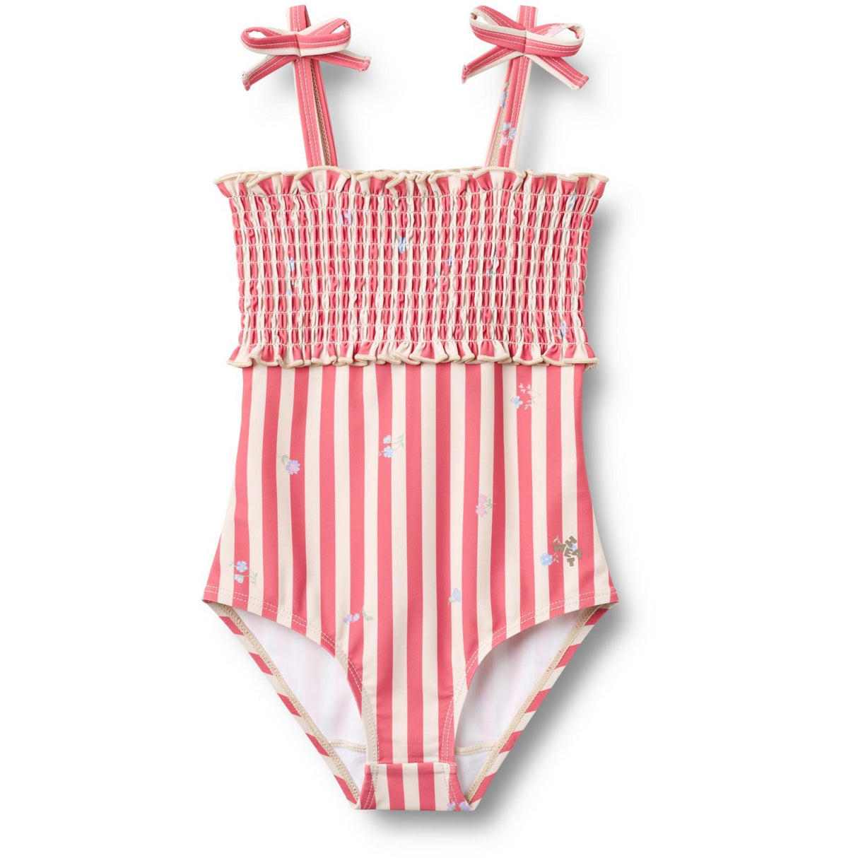 Wheat Red Stripe Flowers Baddräkt Selma