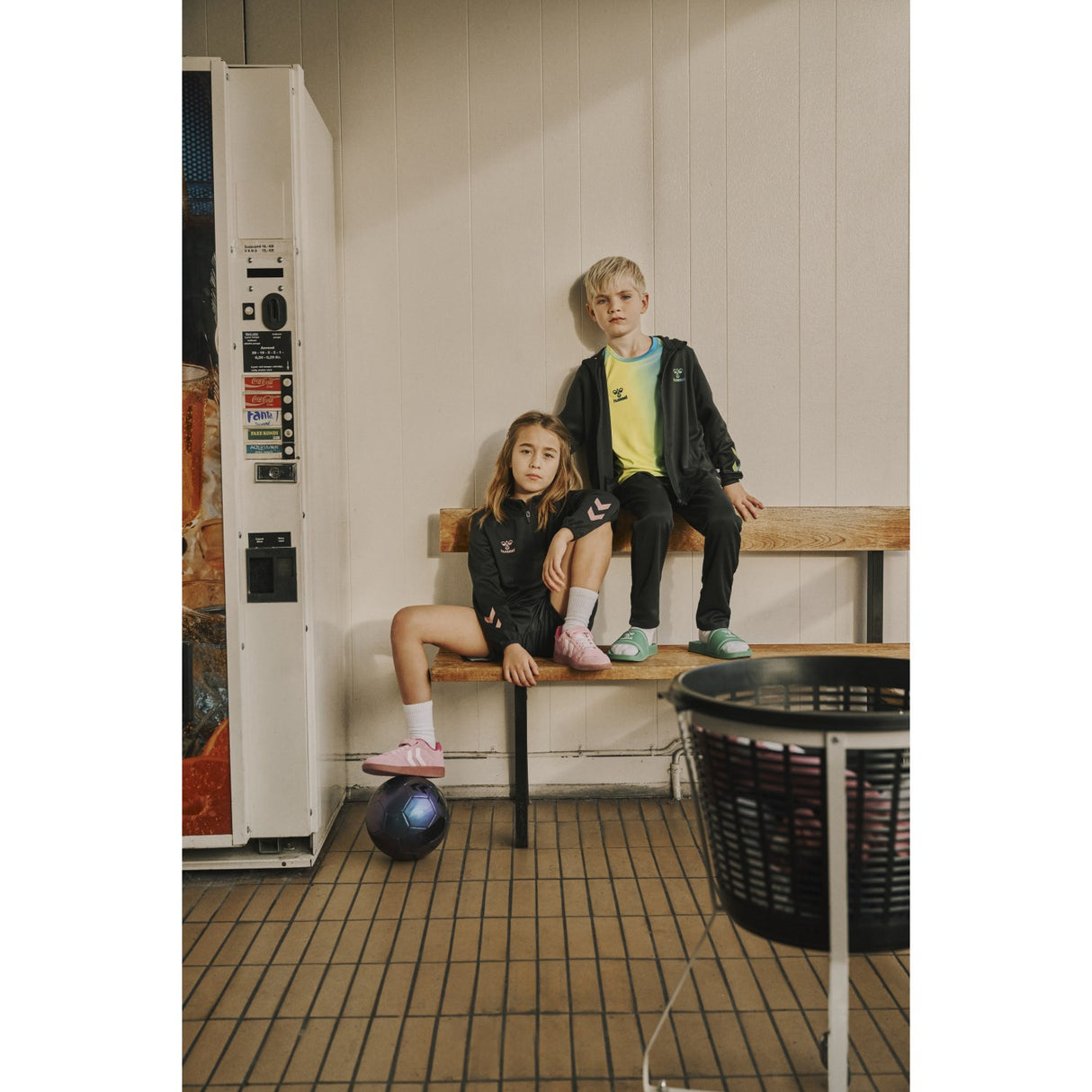 Hummel Black/Bridal Rose Shimmer Half Zip Kids