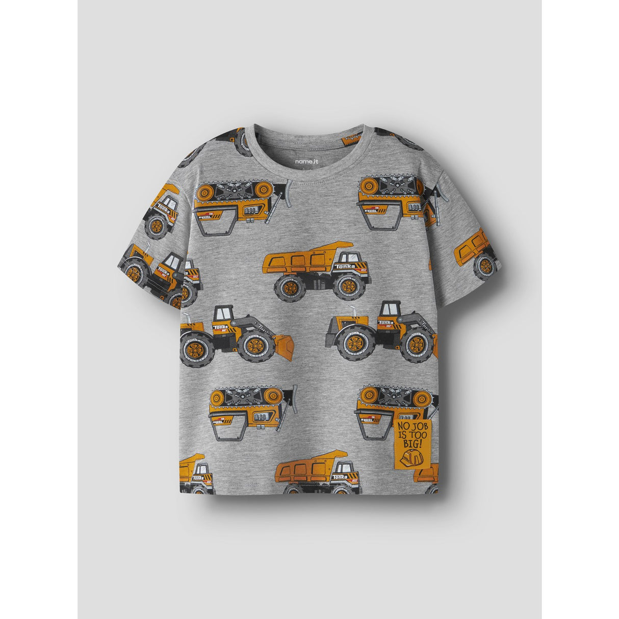 Name It Grey Melange Nmmjimmy Tonka Ss Nreg Topp Cplg
