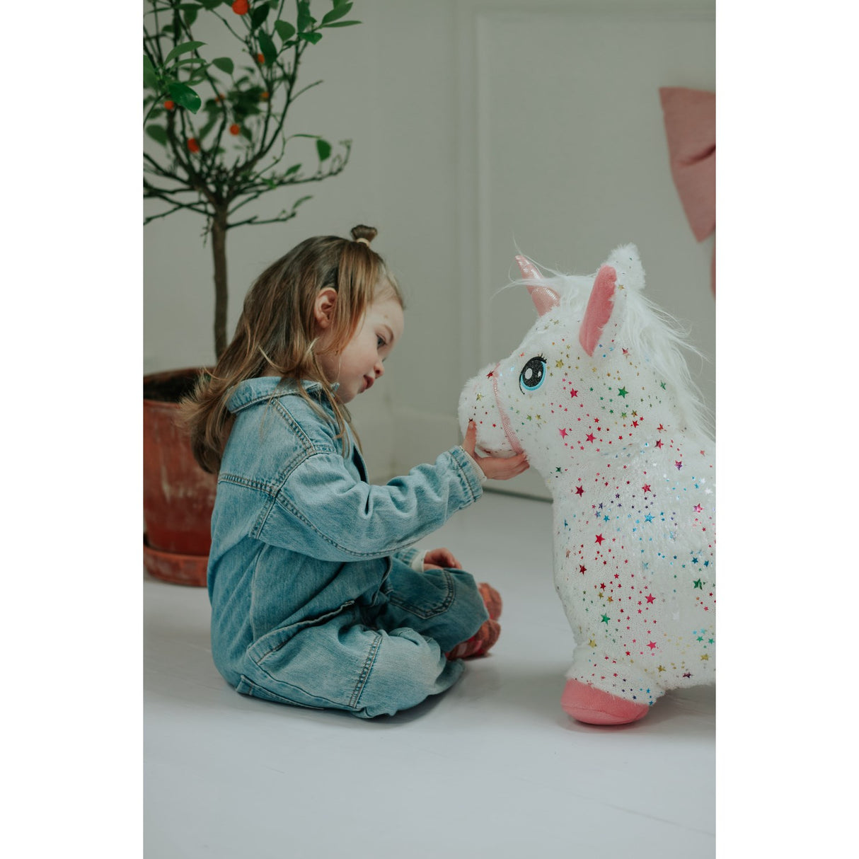 KREA® Hop & Bounce Plys Enhjørning Regnbue