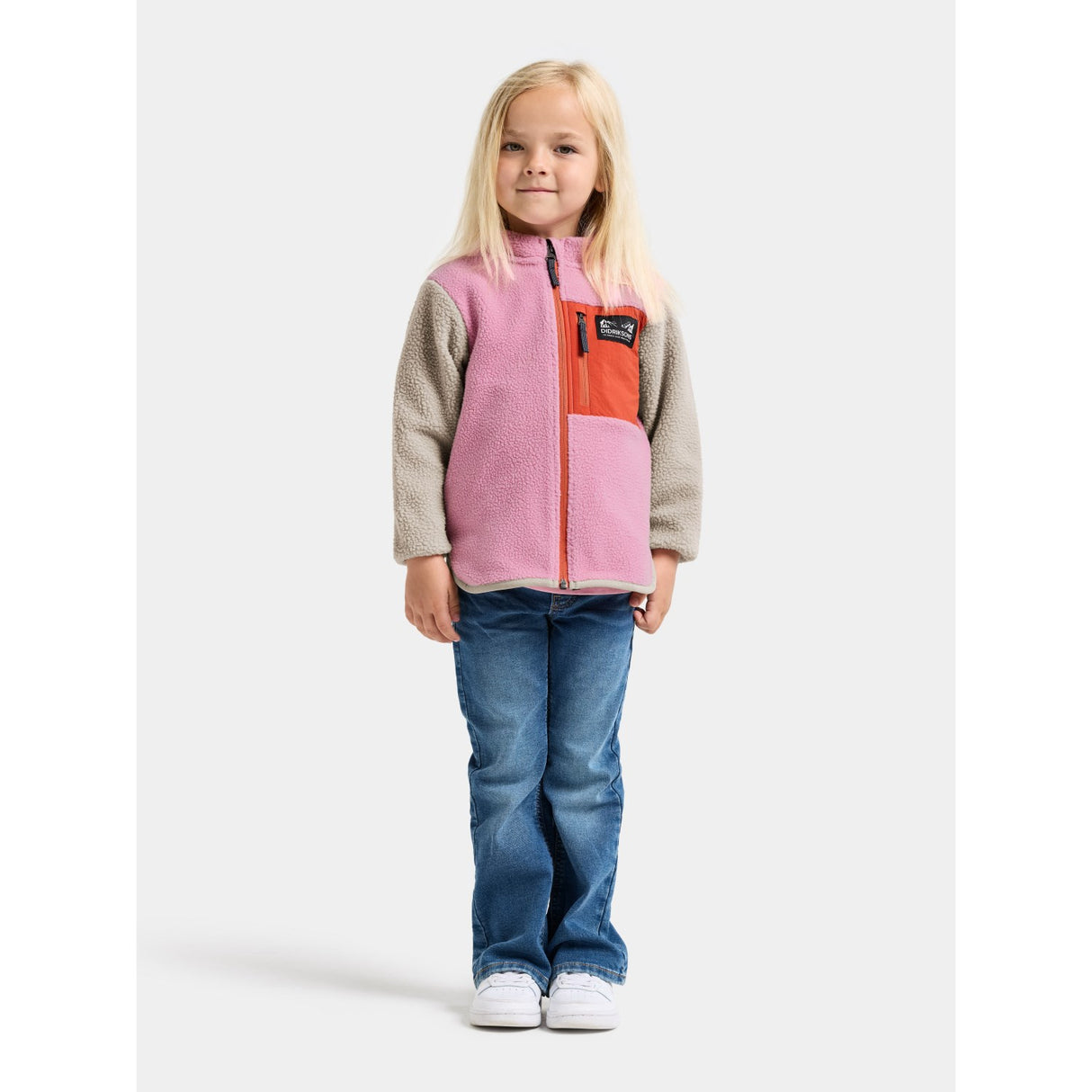 Didriksons Light Heather Pi Anten Kids Fullzip