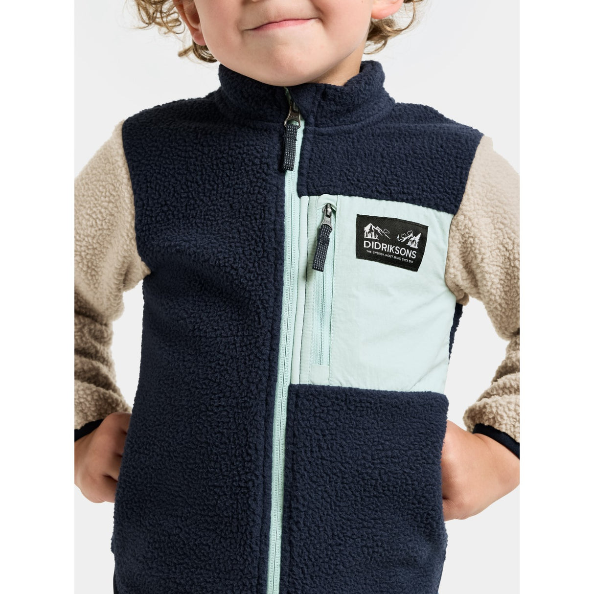 Didriksons Ocean Mint Anten Kids Fullzip