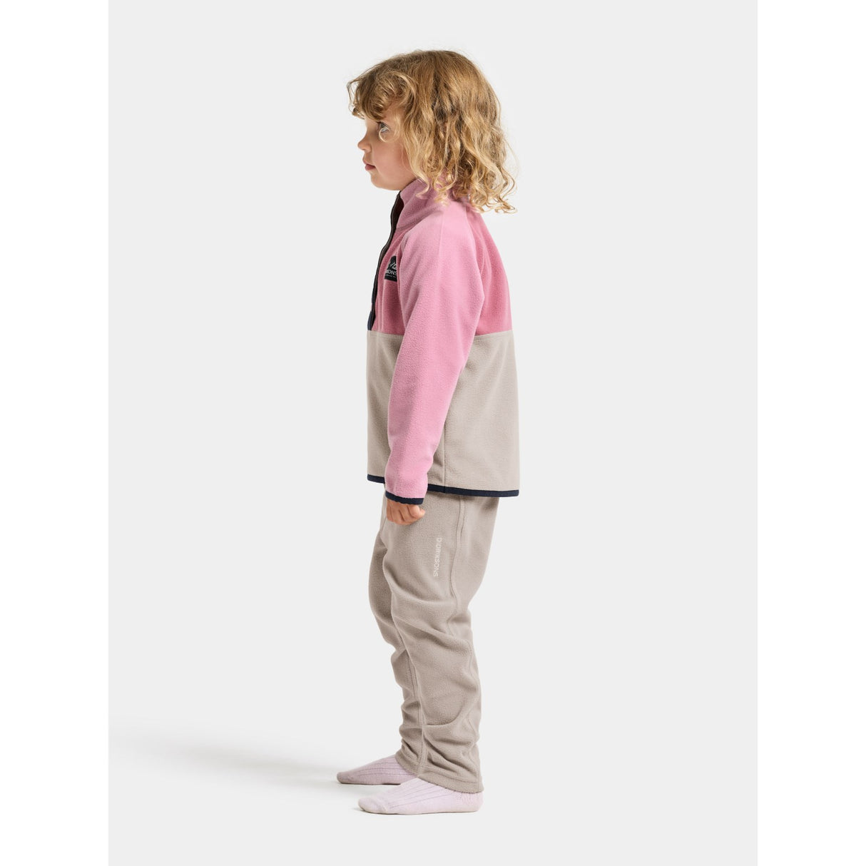 Didriksons Heather Pink Monte Kids Half Bu 5