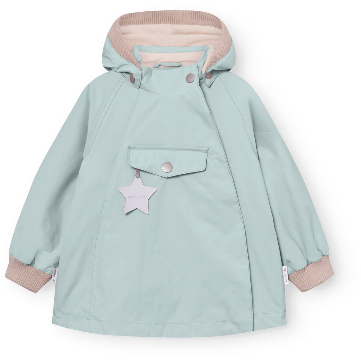 Mini A ture Cloud Blue Matwai Fleece Lined Jacket. Grs