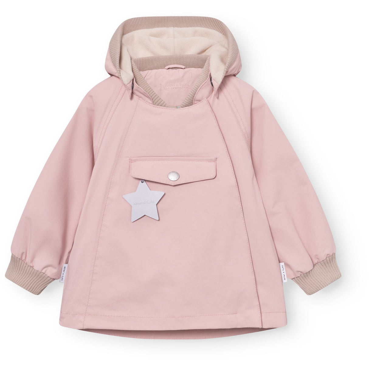 Mini A ture Rose Smoke Matwai Fleece Lined Jacket. Grs