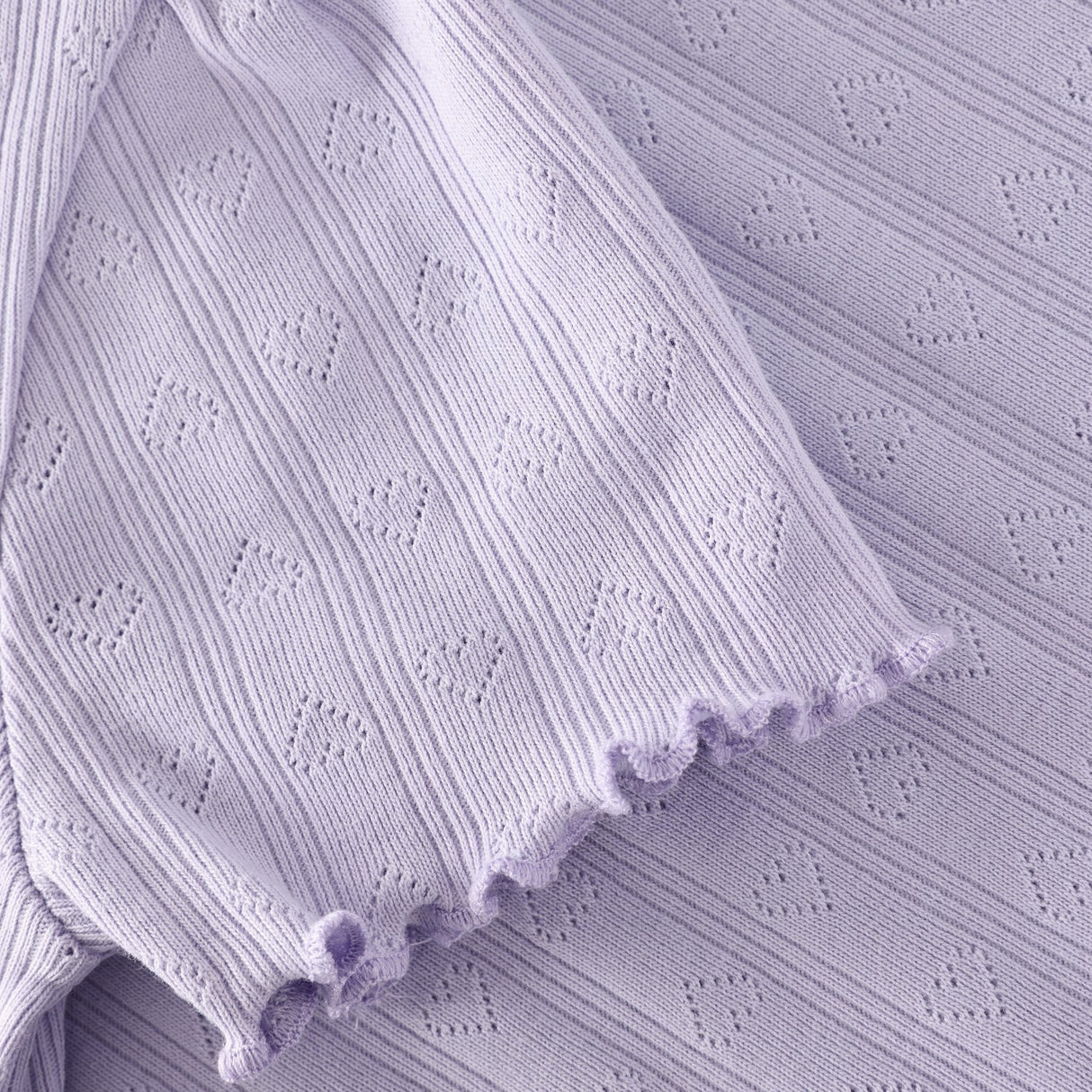 En Fant Purple Heather T-Shirt Ss Pointelle