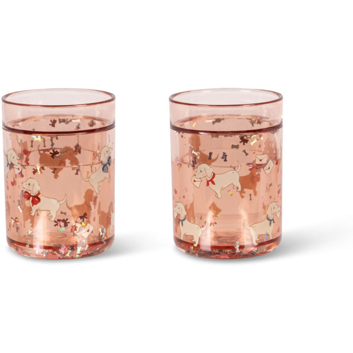Konges Sløjd Woof Letter Rose 2 Pack Glitter Cups