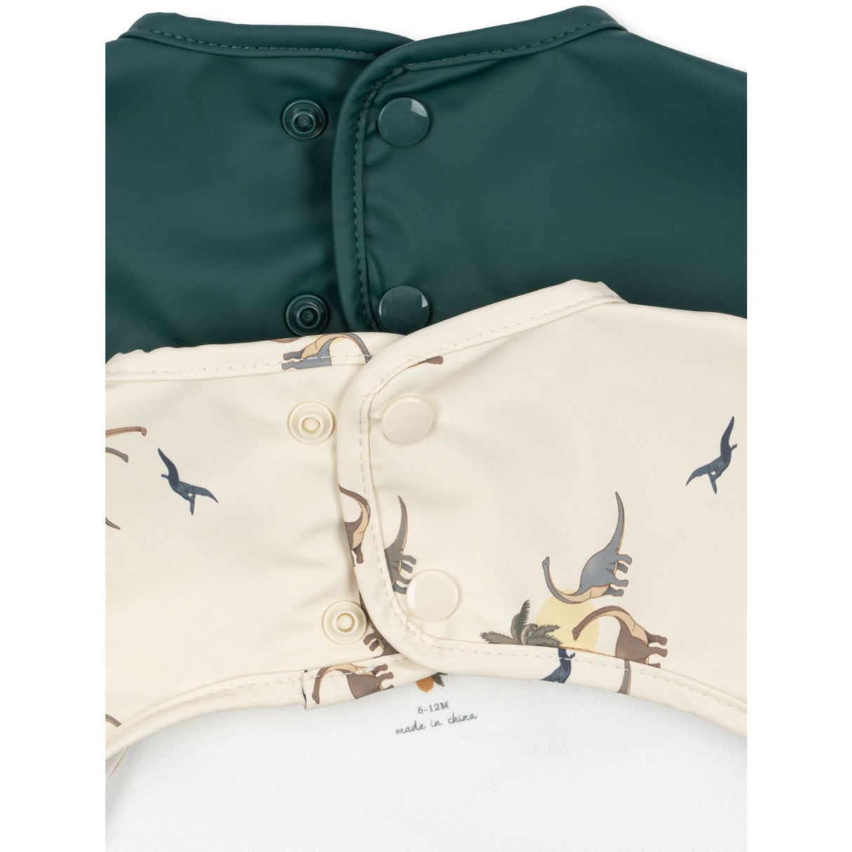 Konges Sløjd Kubi/Rain Forest 2 Pack Dinner Haklapp Med Ärmar