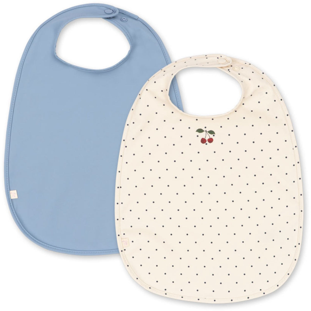 Konges Sløjd Navy Dot/Rain Washed 2 Pack Dinner Haklapp