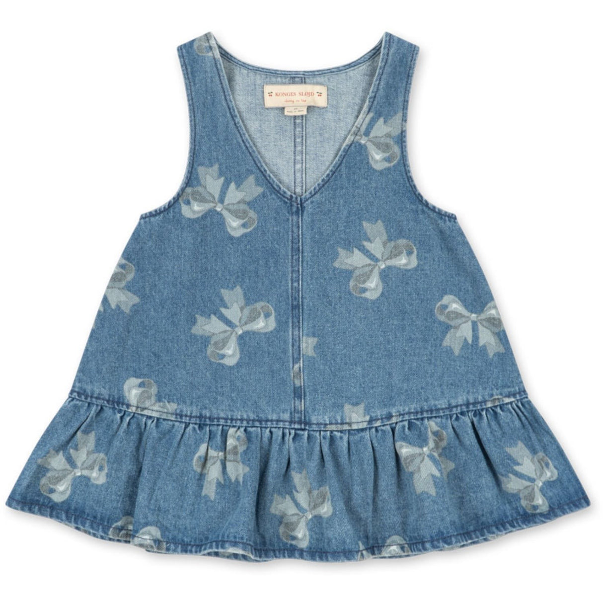 Konges Sløjd x Luksusbaby Bella Bow Blu Magot Frill Klänning Gots
