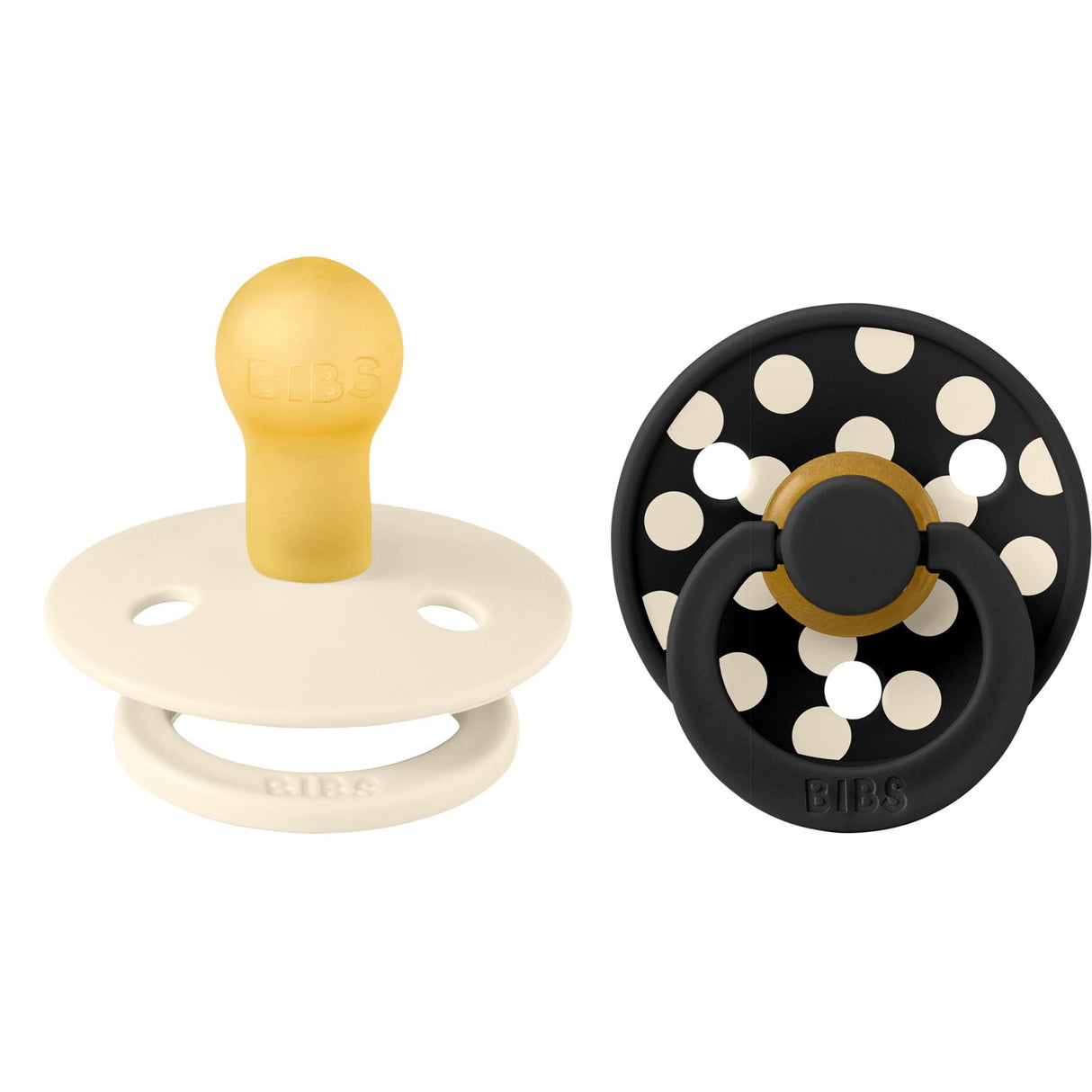Bibs Ivory/Black Napp Studio Colour 2-Pack Polka Latex