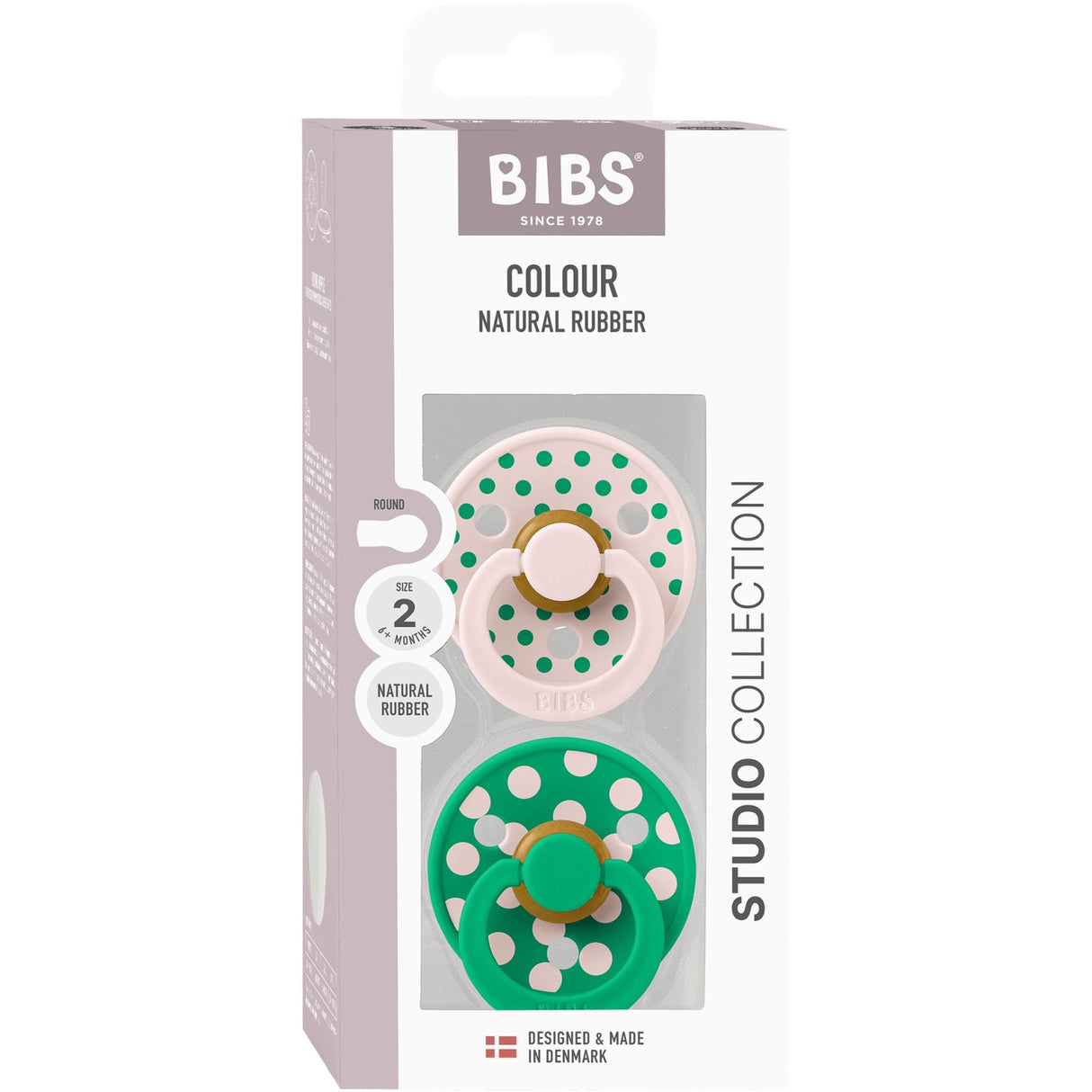 Bibs Petal/Cactus Napp Studio Colour 2-Pack Polka Latex