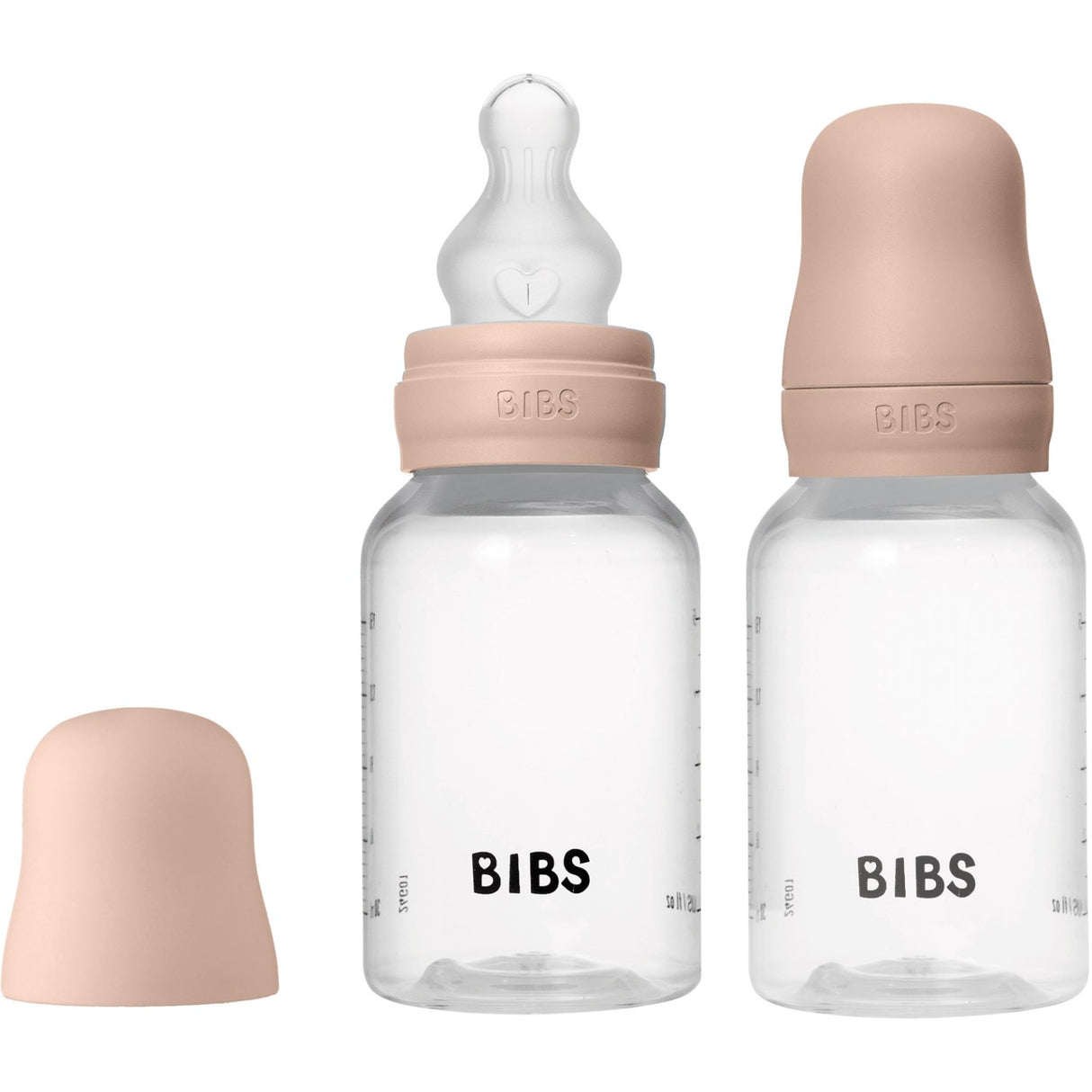 Bibs Blush Baby Flaska Round Silikon 2-Pack 150 Ml Slow Flow