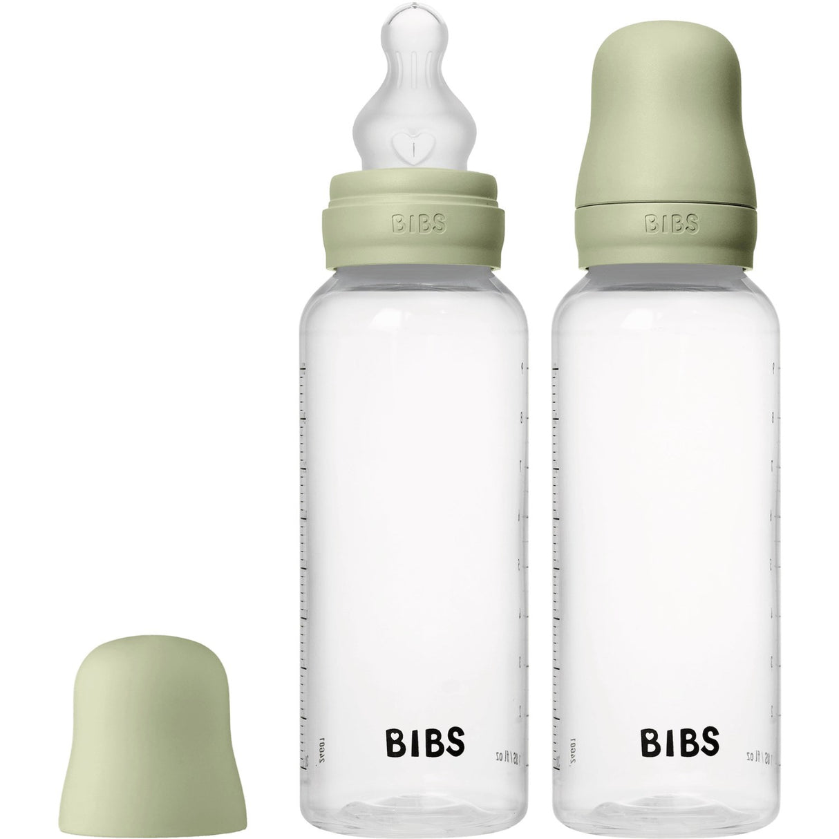 Bibs Sage Baby Flaska Round Silikon 2-Pack 270 Ml Medium Flow