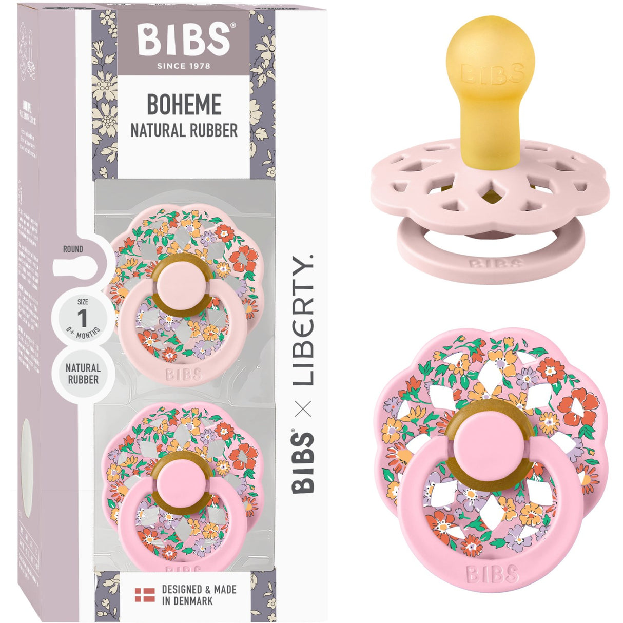 Bibs X Liberty Blossom Mix Napp Boheme 2-Pack Oscar Meadow Latex