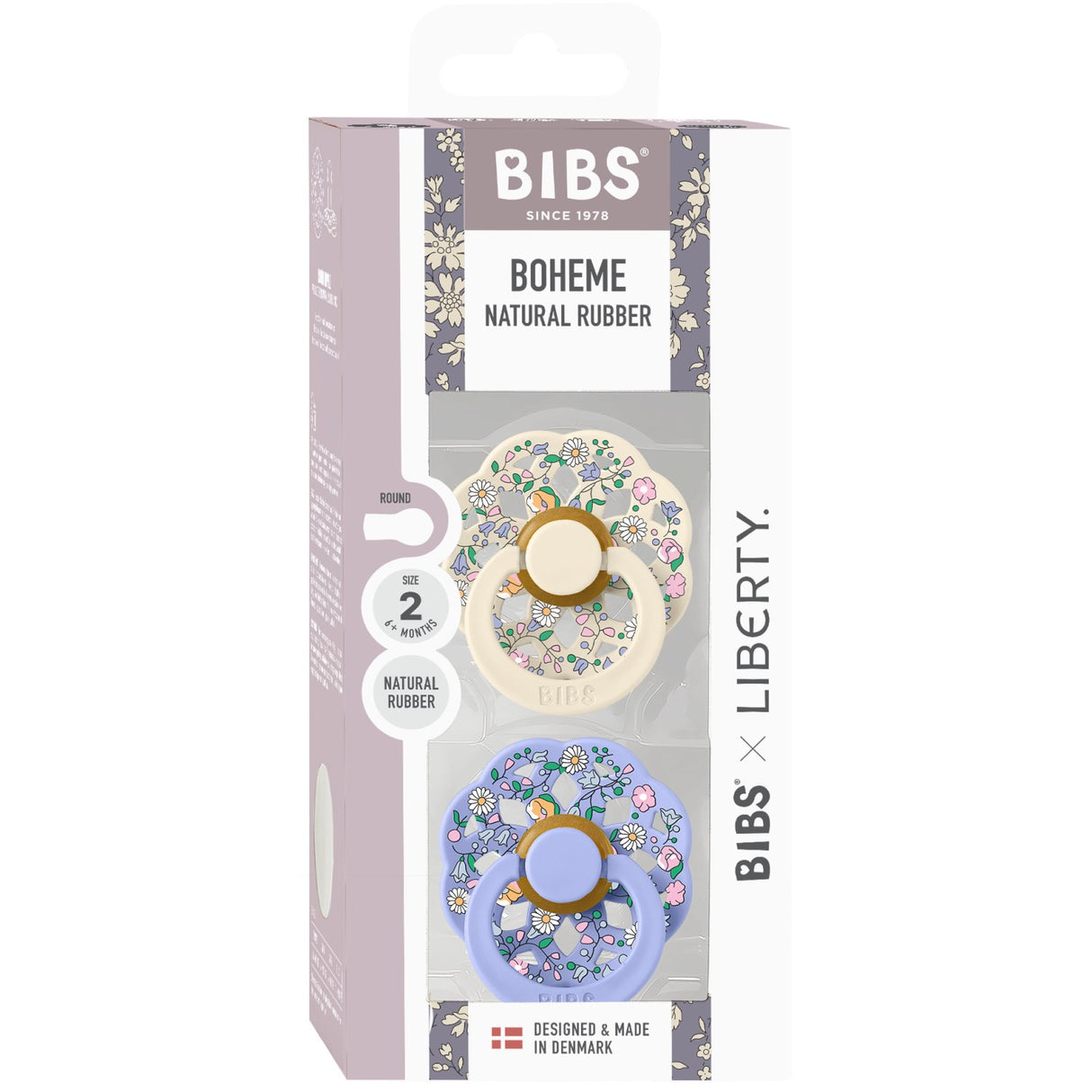 Bibs X Liberty Ivory Mix Napp Boheme 2-Pack Chloe Meadow Latex