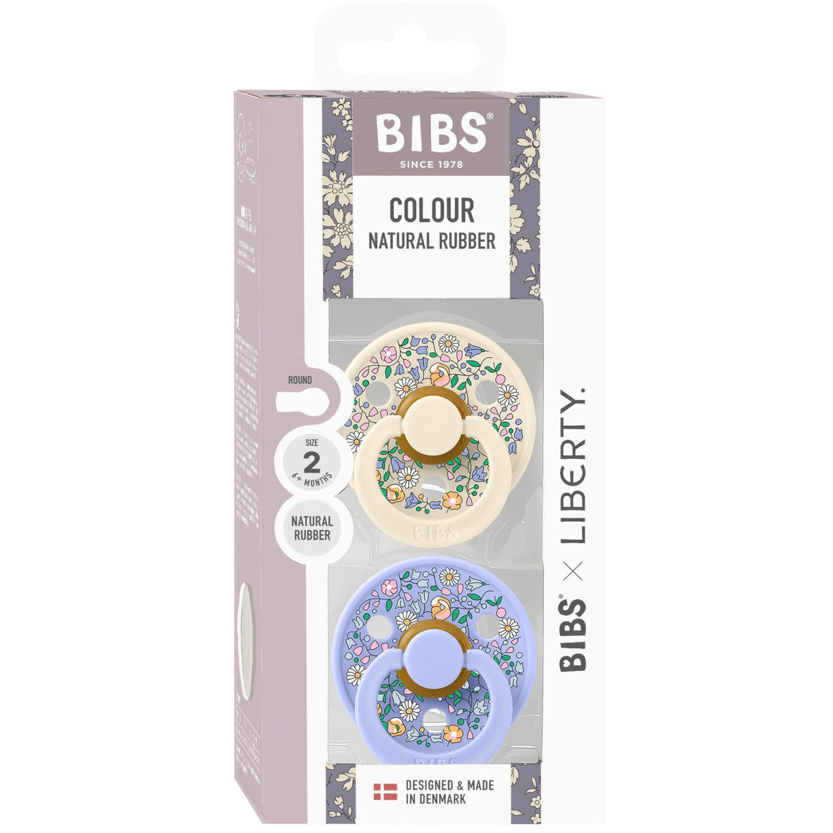 Bibs X Liberty Ivory Mix Napp Colour 2-Pack Chloe Meadow Latex