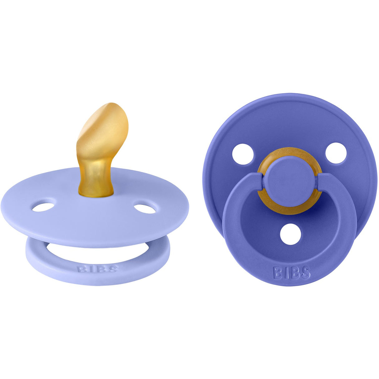 Bibs Hush/Grape Napp Colour 2-Pack Anatomical Latex