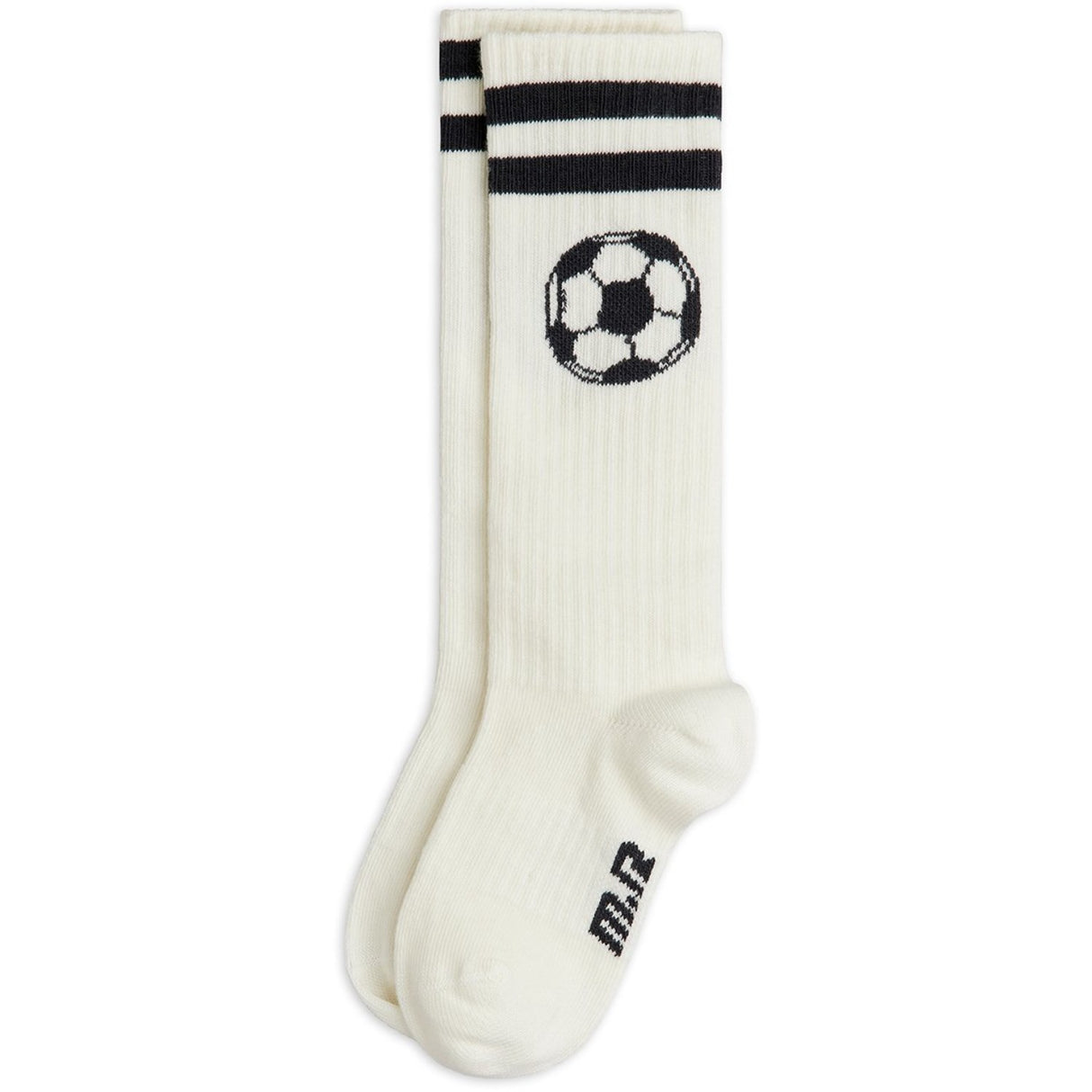 Mini Rodini Off-white Football Knee-High Strumpor