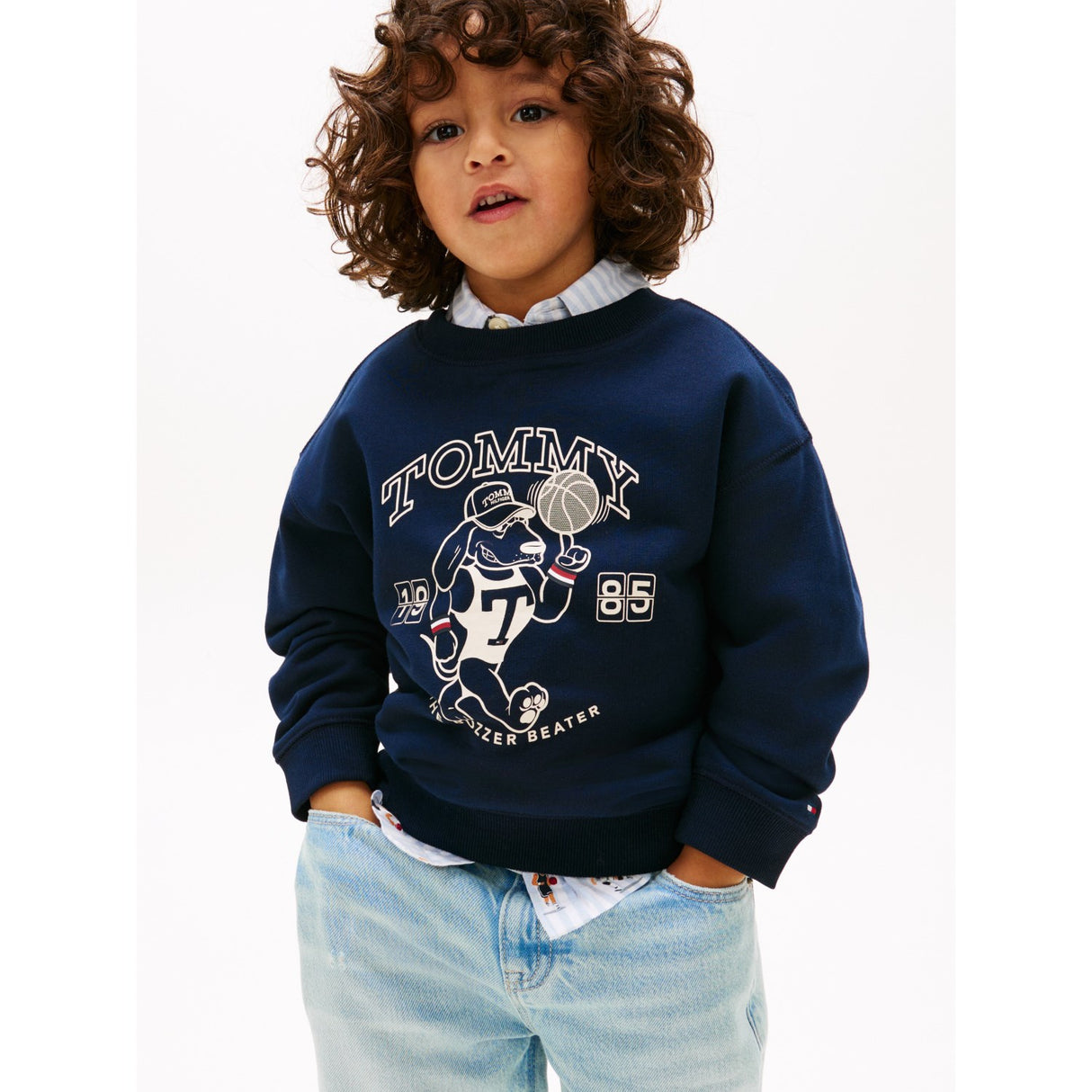 Tommy Hilfiger Dark Night Navy Lb Printed Graphic Sweatshirt
