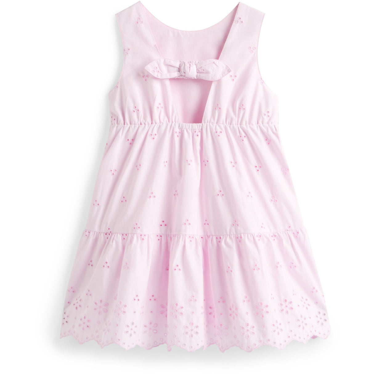 Tommy Hilfiger Pearly Pink Lg Broderie Anglaise Rosett Klänning