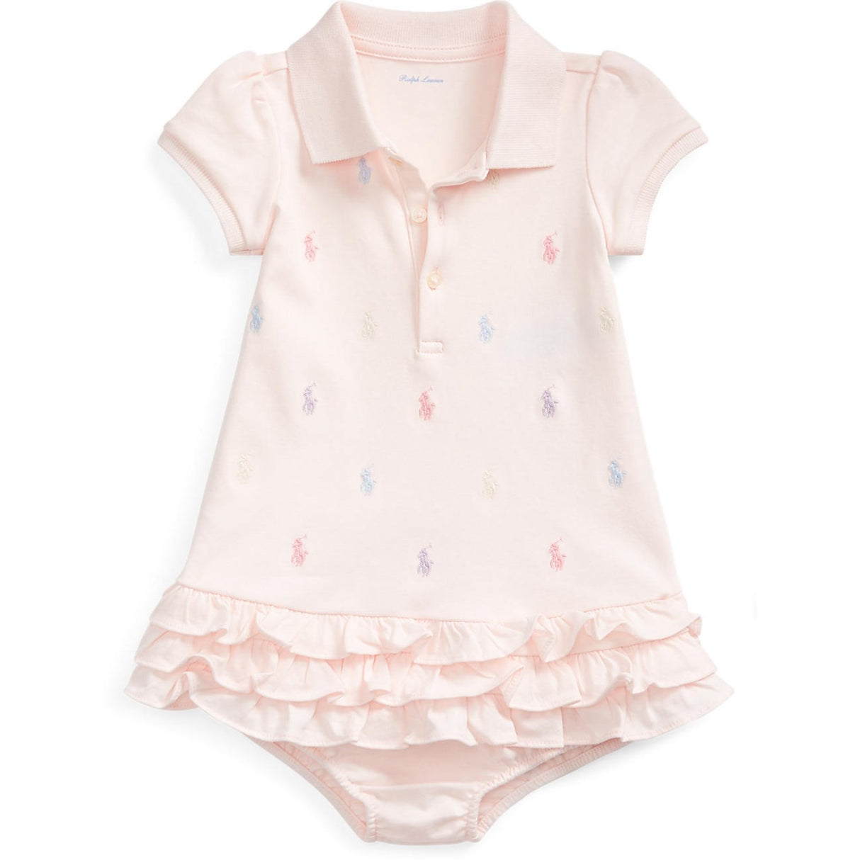 Ralph Lauren Baby Delicate Pink Day Klänning