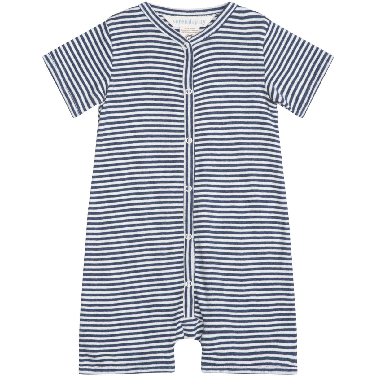 Serendipity Navy/Offwhite Baby Kort Dräkt Stripe