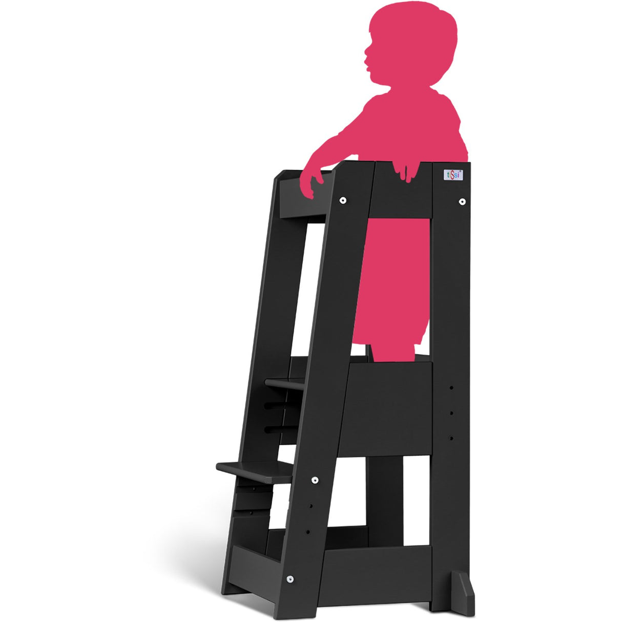 tiSsi® Black Laquer Felix Lärande Torn Massiv Bok