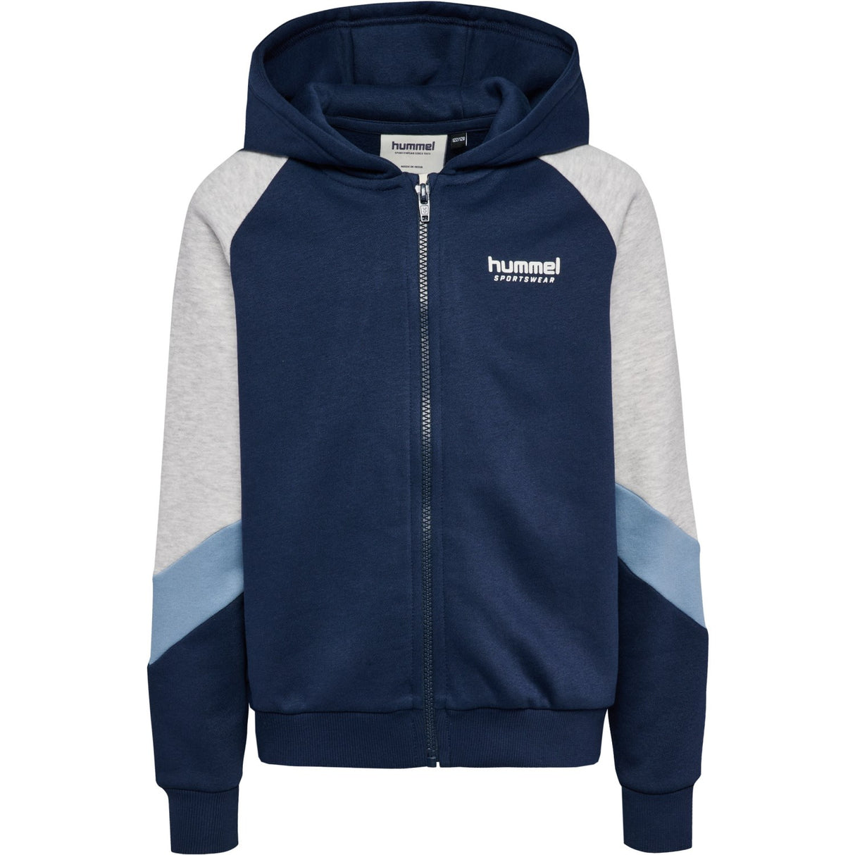 Hummel Dress Blues/Faded Denim Jr Loose Blocked Zip Hoodies
