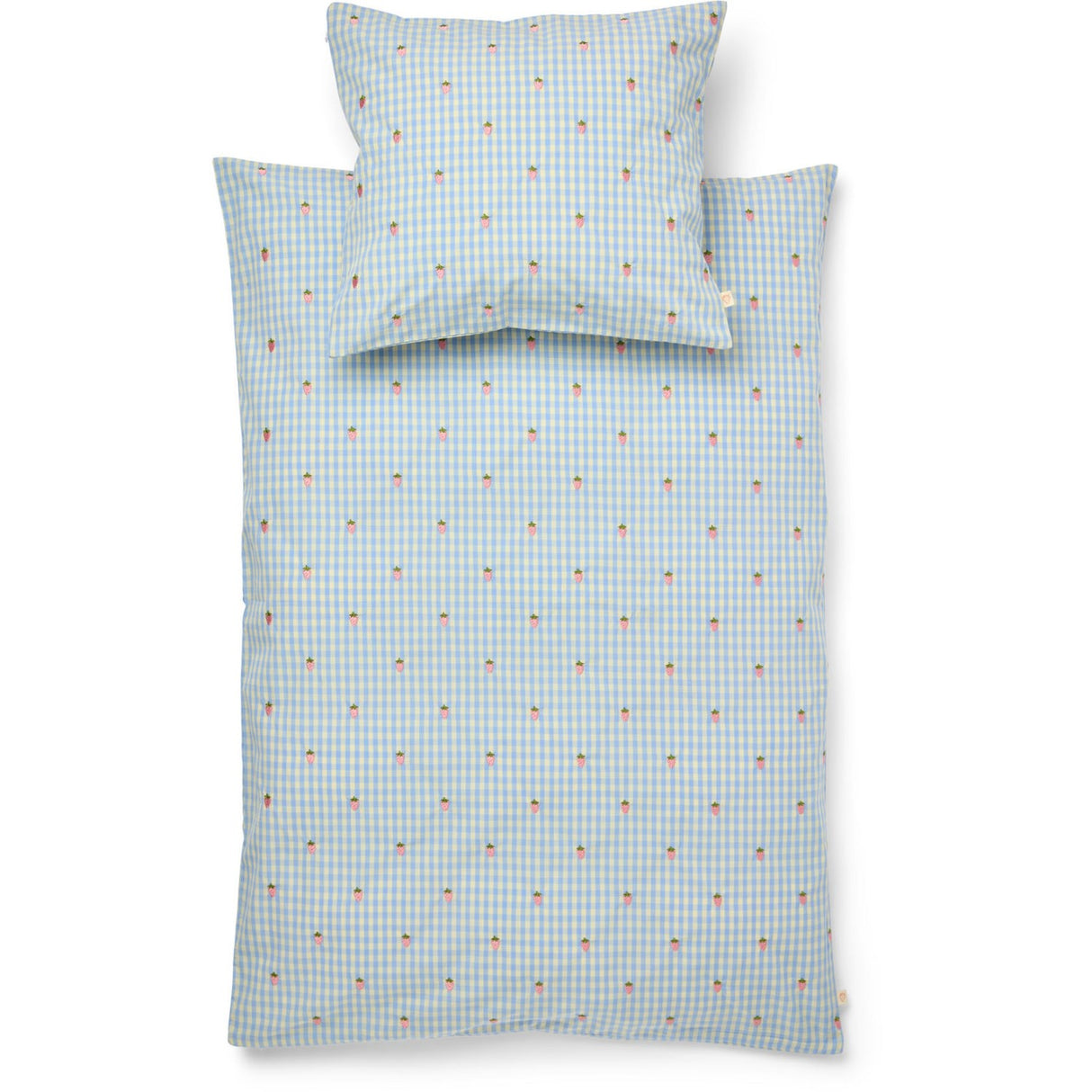 Flöss Sky Berry Gingham Mille Duvet+Pillow