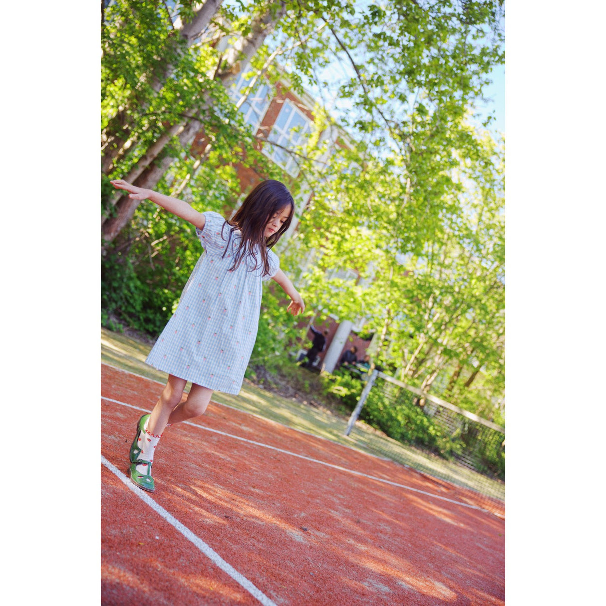Flöss Sky Berry Gingham Mille SS Klänning