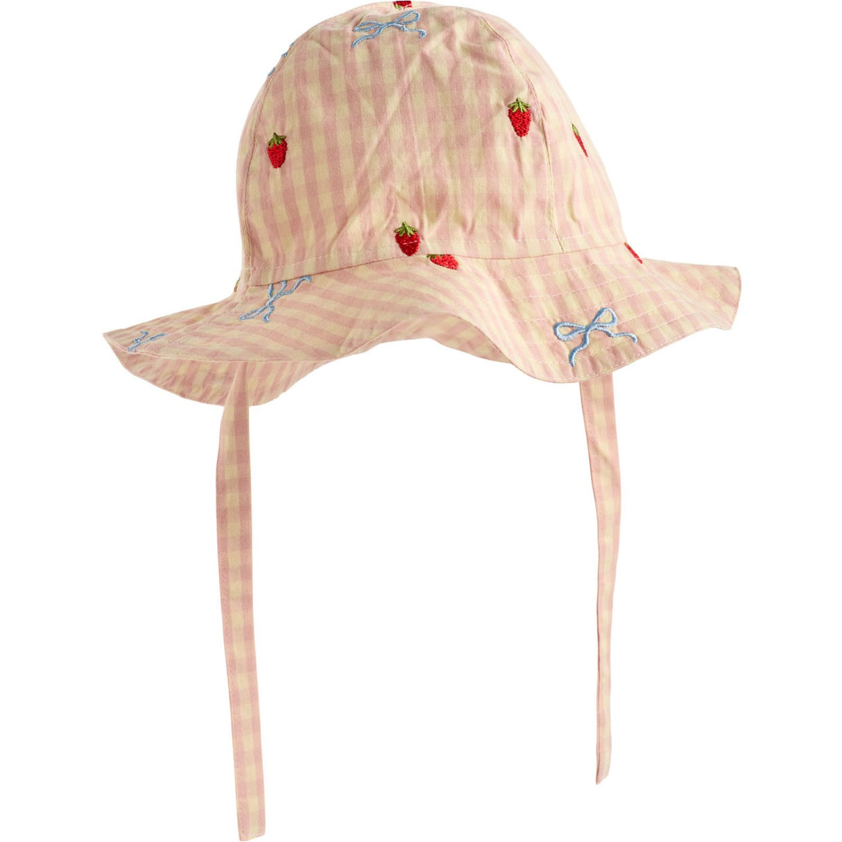 Flöss Berry/bow Gingham Dolly Rosett Sun Mössa