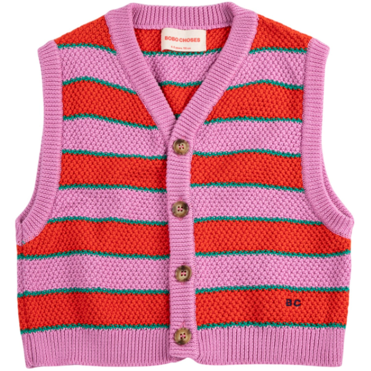 Bobo Choses Purple Bc Striped Stickad Väst