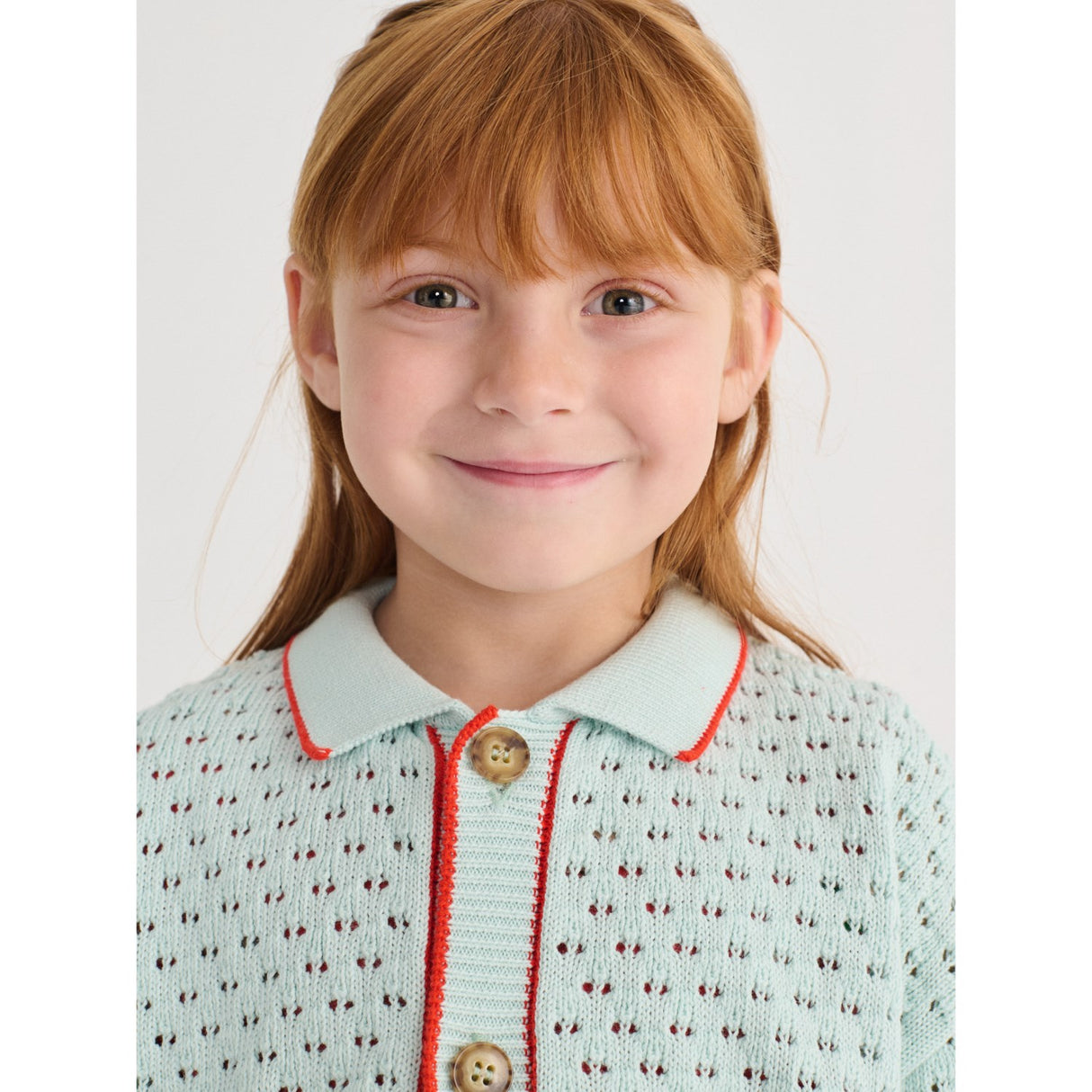 Bobo Choses Light Blue Bc Openwork Cardigan